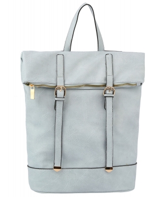 Fashion Buckle Flap Backpack GLM003 GRAY